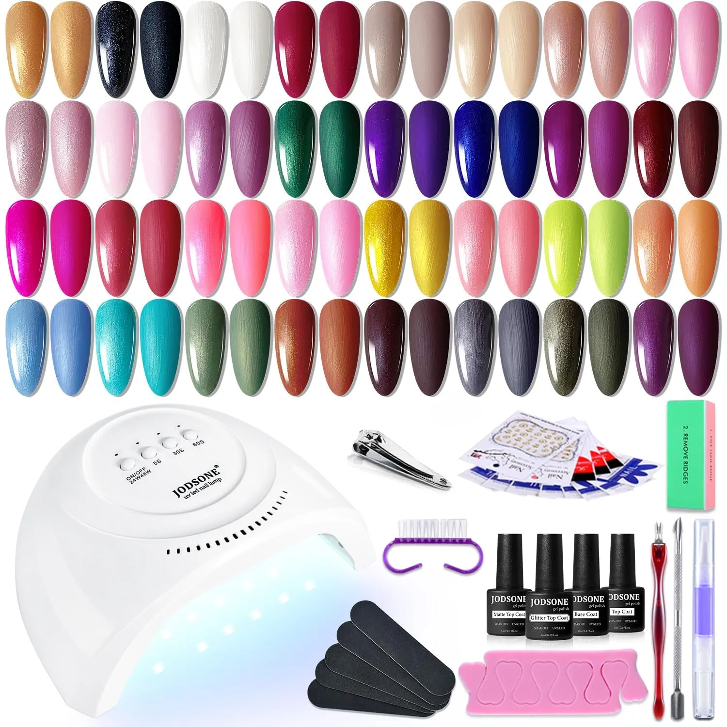 36-Piece Gel Nail Polish Set with UV Lamp â€“ 32 Vibrant Colors & Complete Manicure Tools