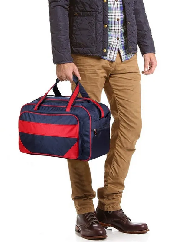 40L Travel Duffle Trolley - Durable Polyester with Wheels | Midnight Blue