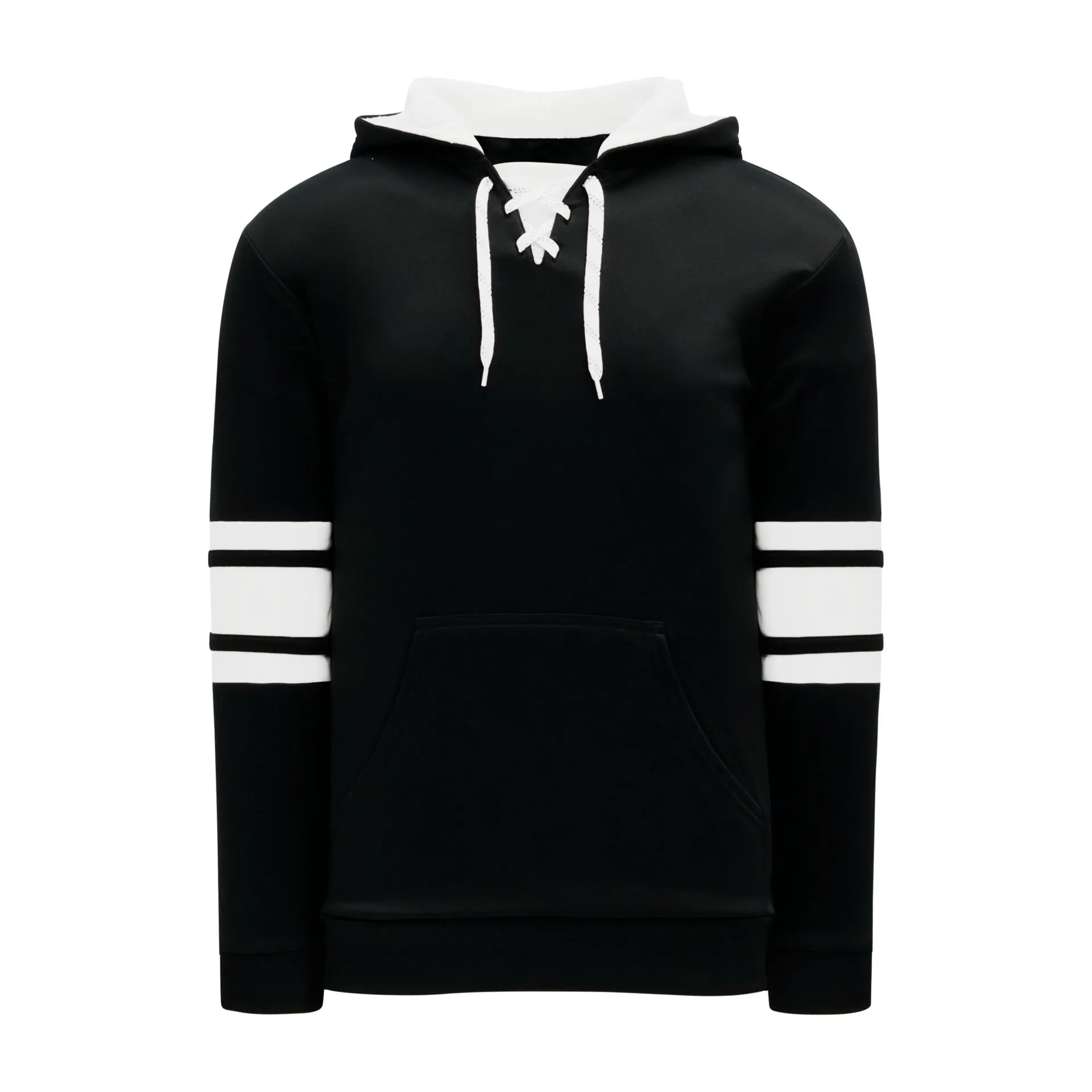 A1845-221 Black/White Blank Hoodie Sweatshirt