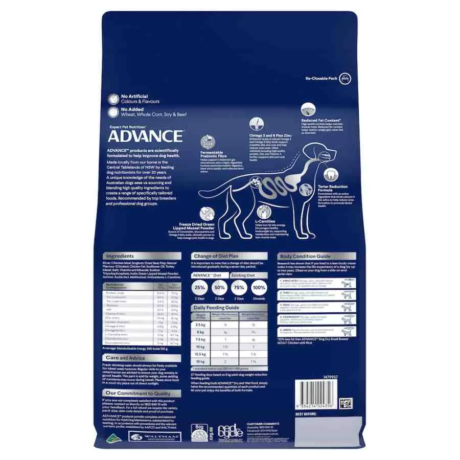 Advance Dog Healthy Weight Chicken 2.5kg