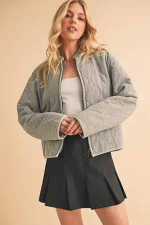 Aemi Co Zip Up Quilted Jacket