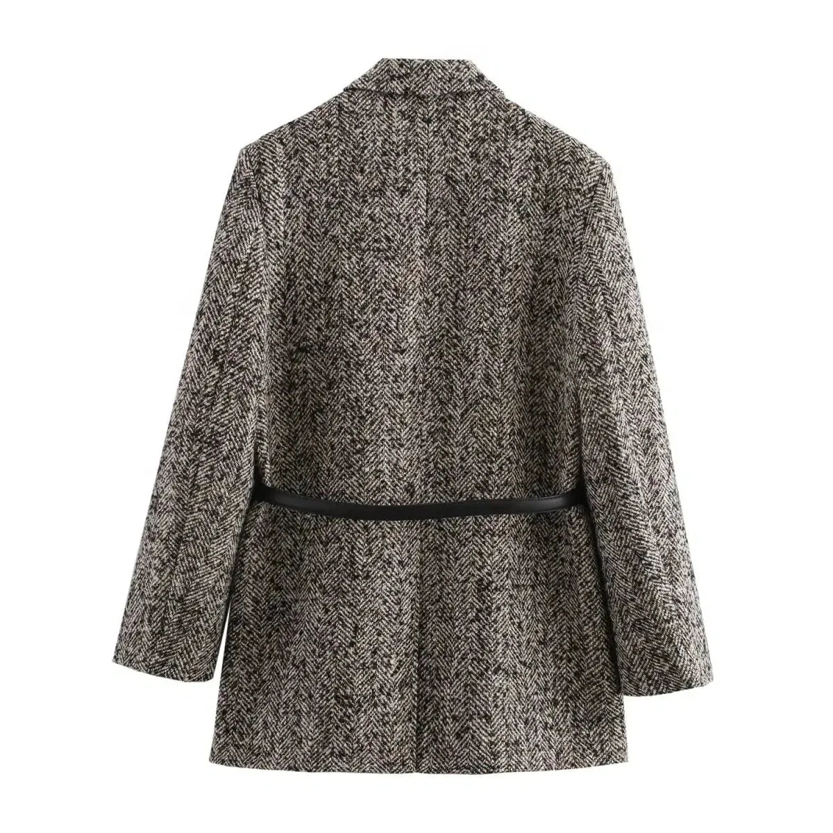 Alziette – Belted herringbone – Coat