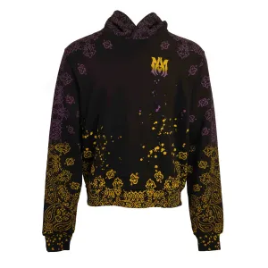 Amiri Bandana Bleach Hoodie in Purple/Yellow