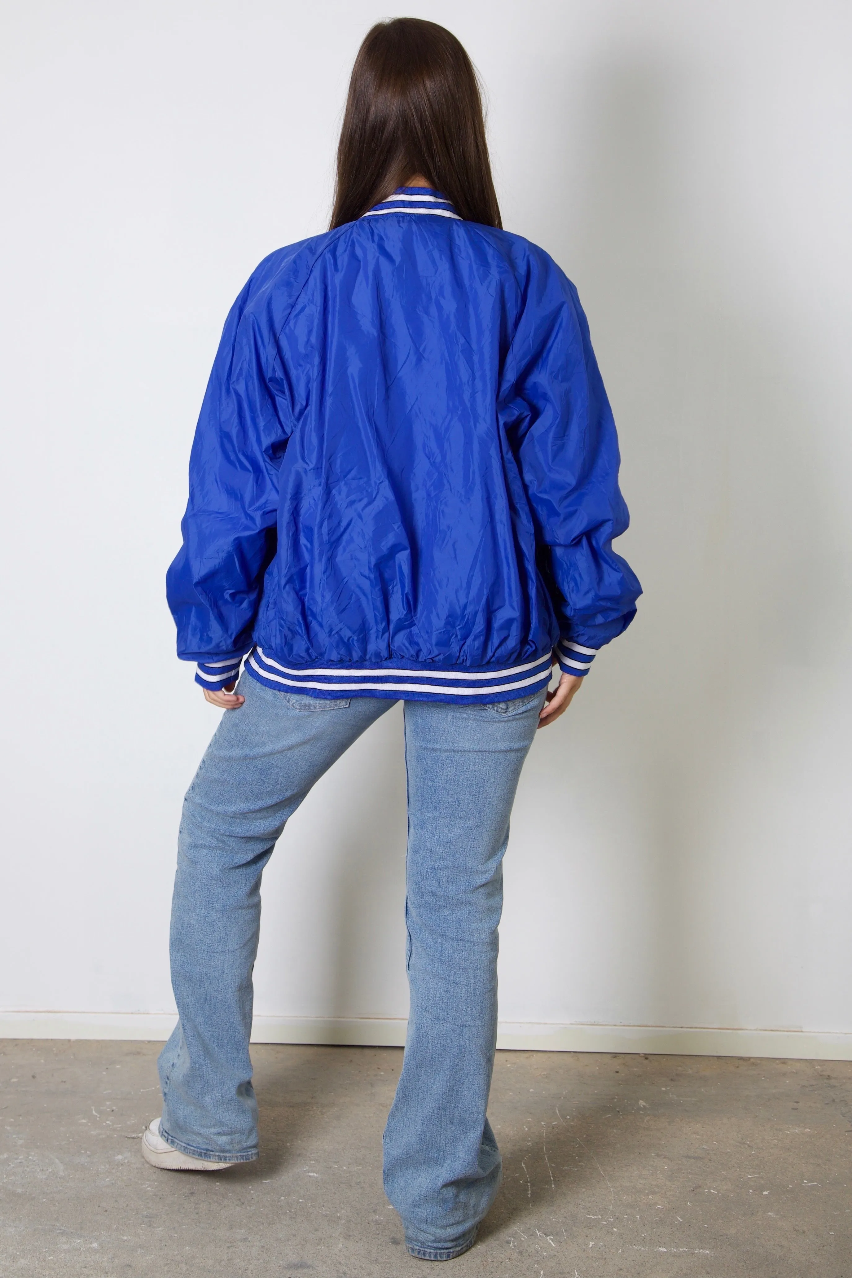 Basic Blue Baseball Jacket