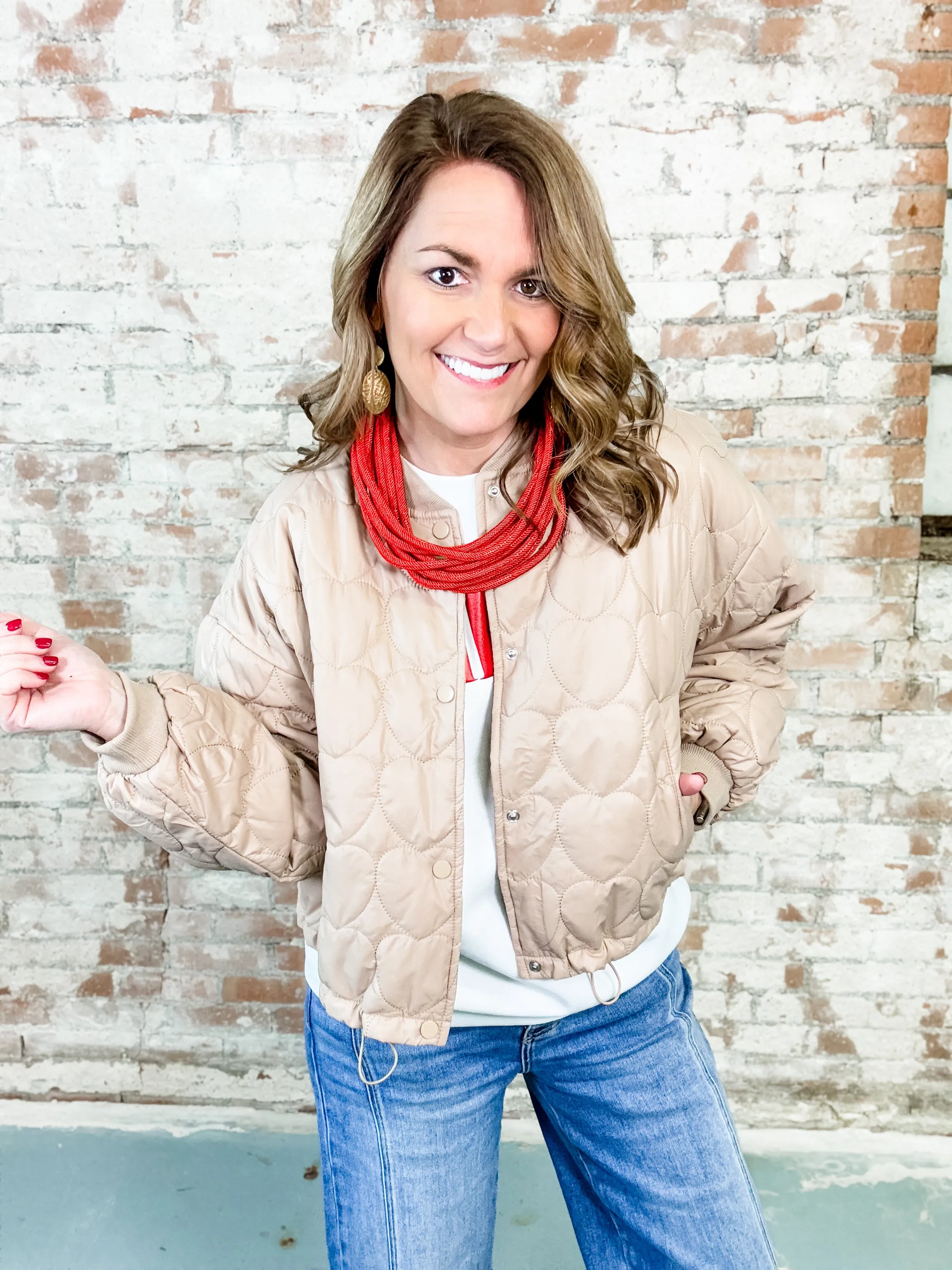Beatrice Heart Quilted Jacket - FINAL SALE