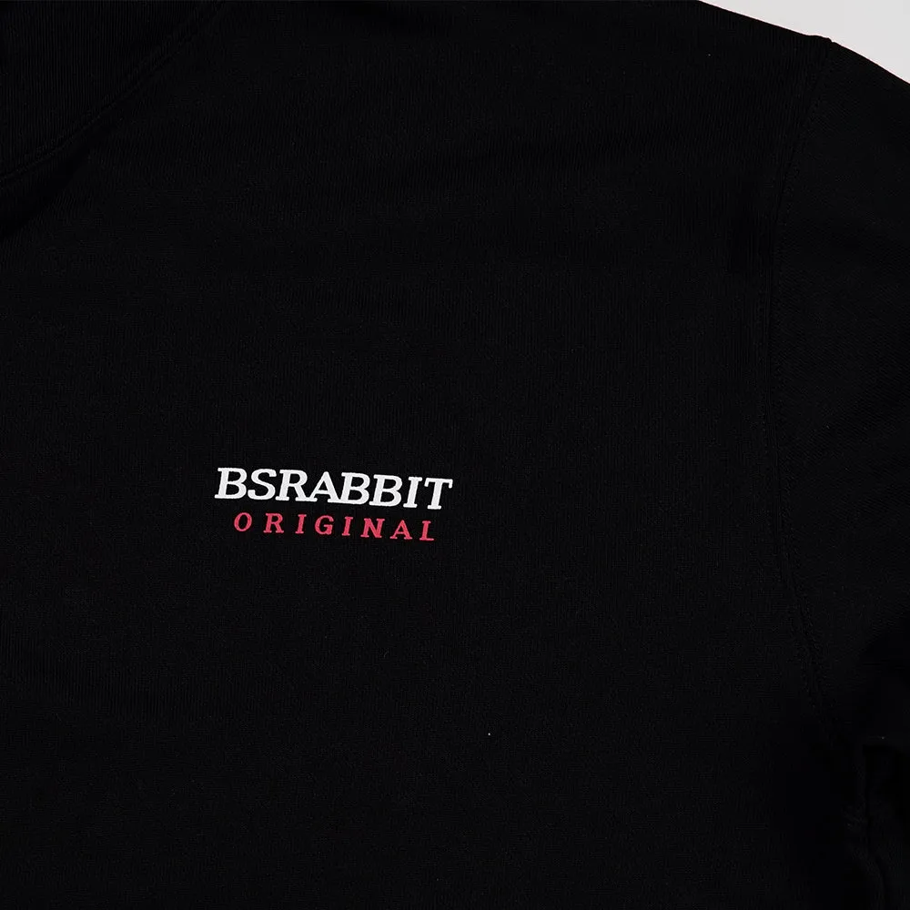 BSRABBIT LOGO HOODIE BLACK