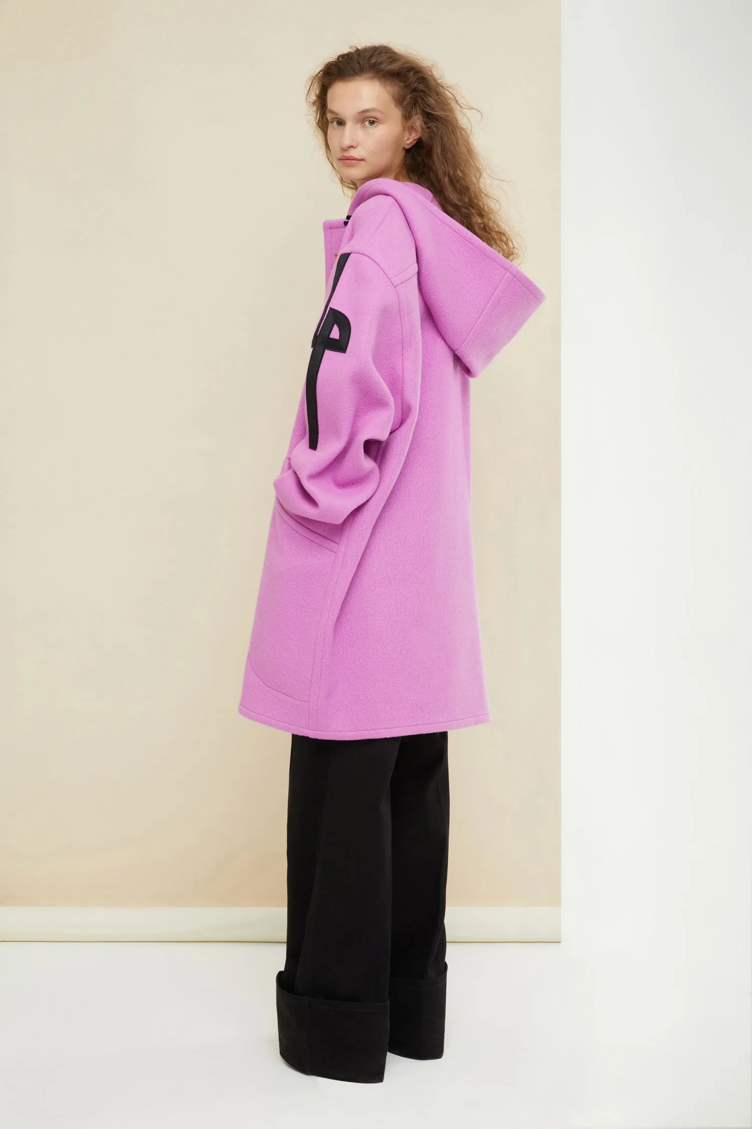 Cashmere and wool blend duffle coat