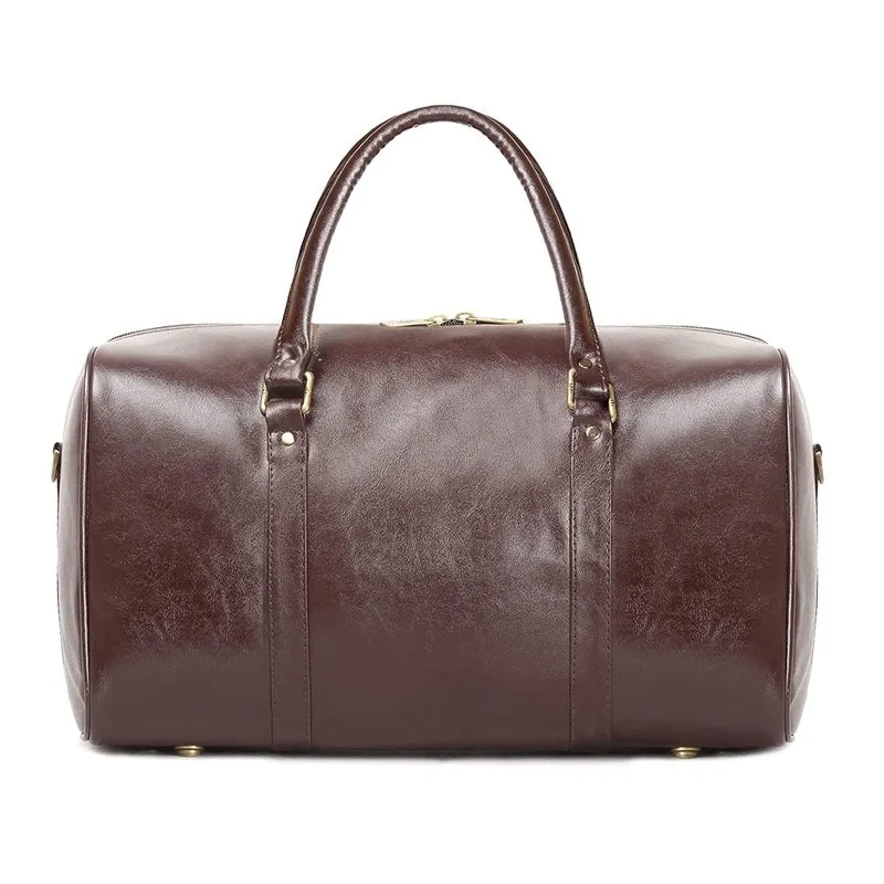 Combo: The Clownfish Ambiance Faux Leather Duffle Bag & Rex Laptop Sleeve | 20L | Brown