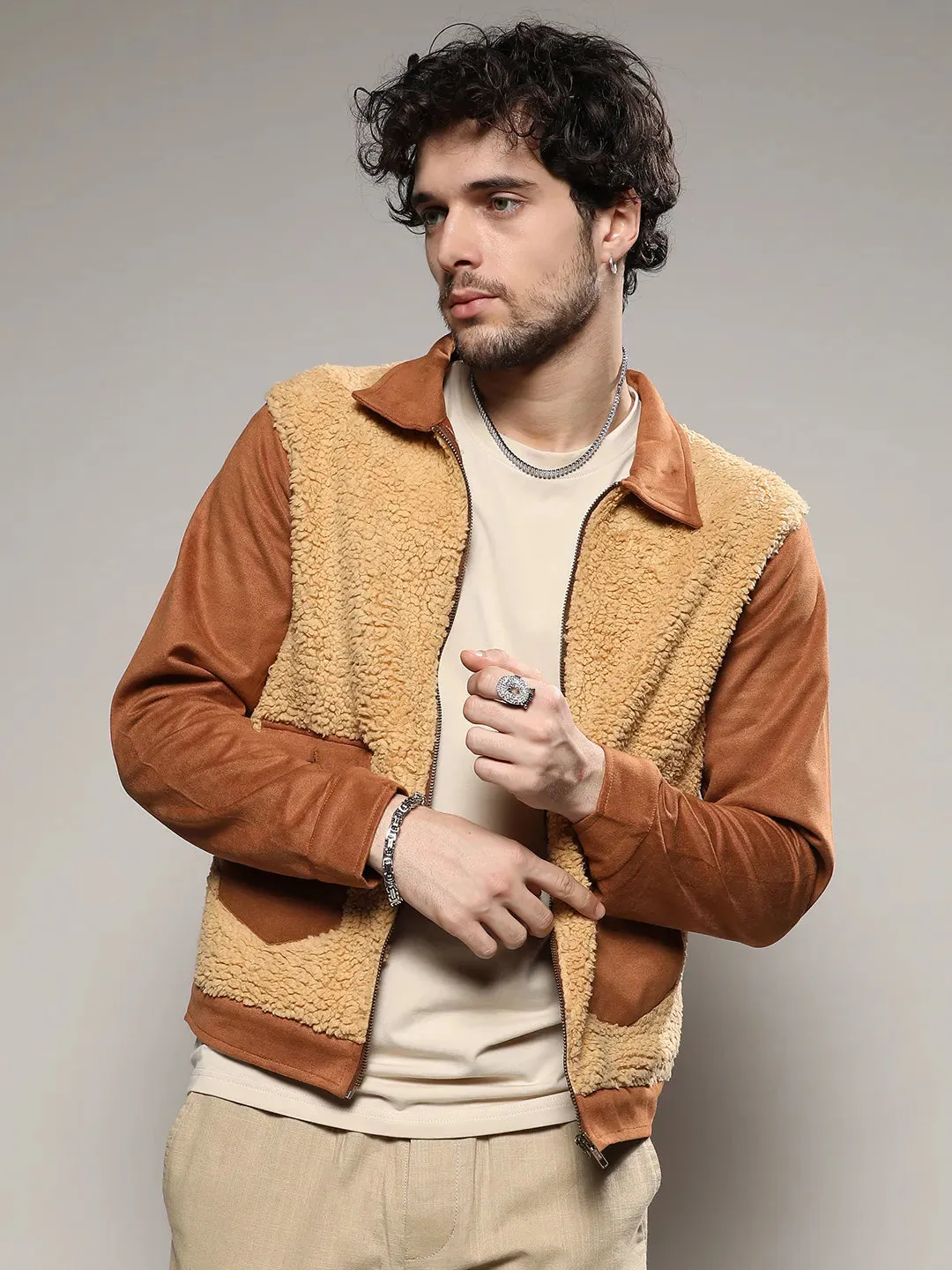 Contrast Sherpa Jacket