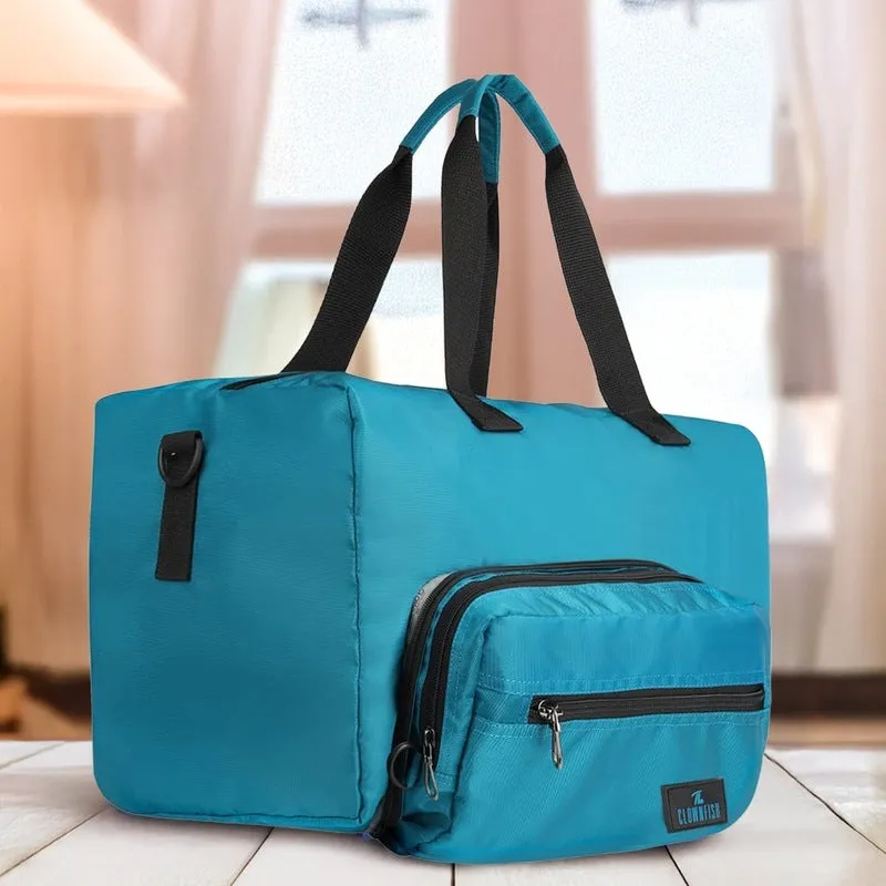 Convertible Travel Duffle Bag - Stylish & Spacious | Adjustable Strap | 25L | Turquoise Blue