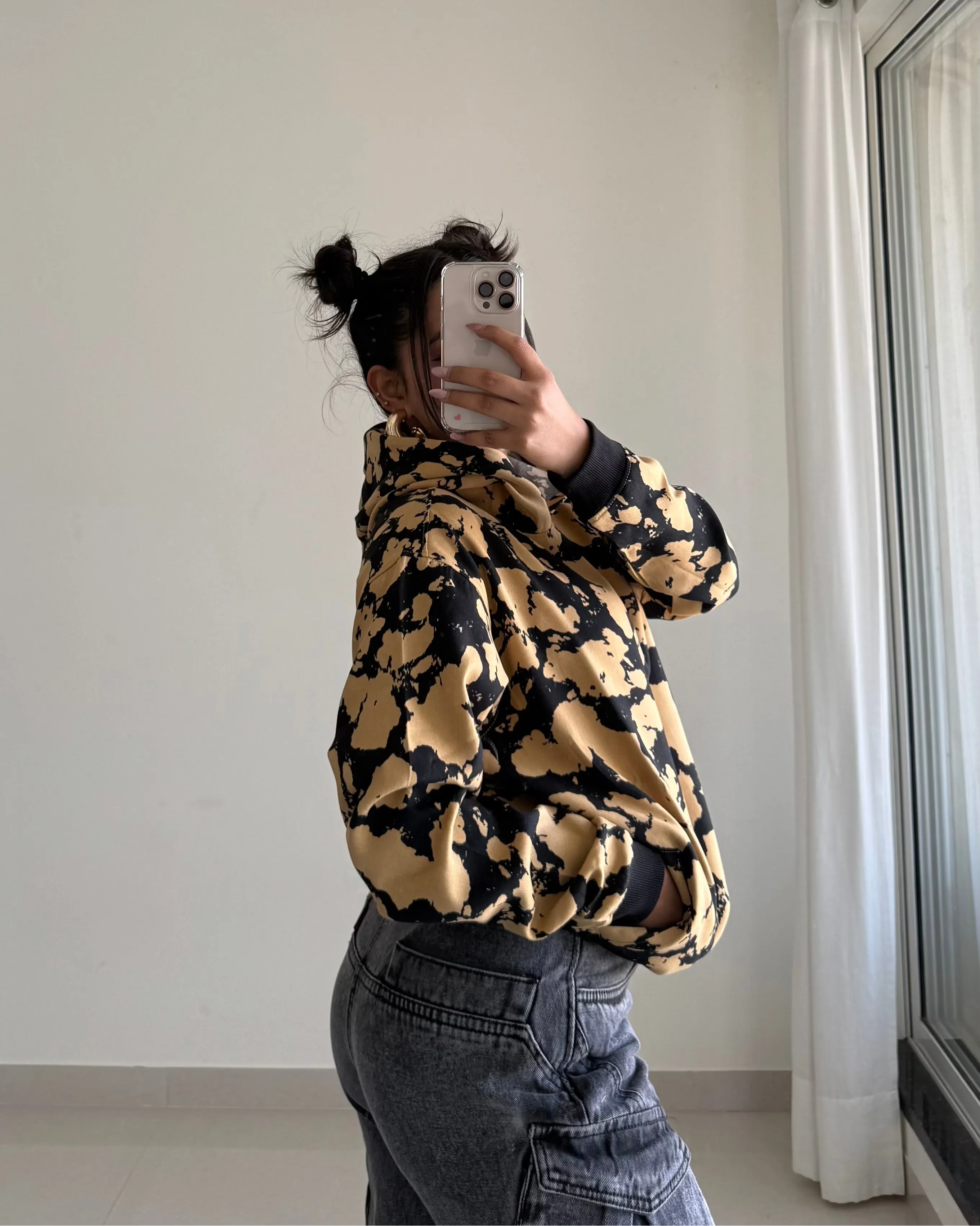 Cow Print Oversize Hoodie
