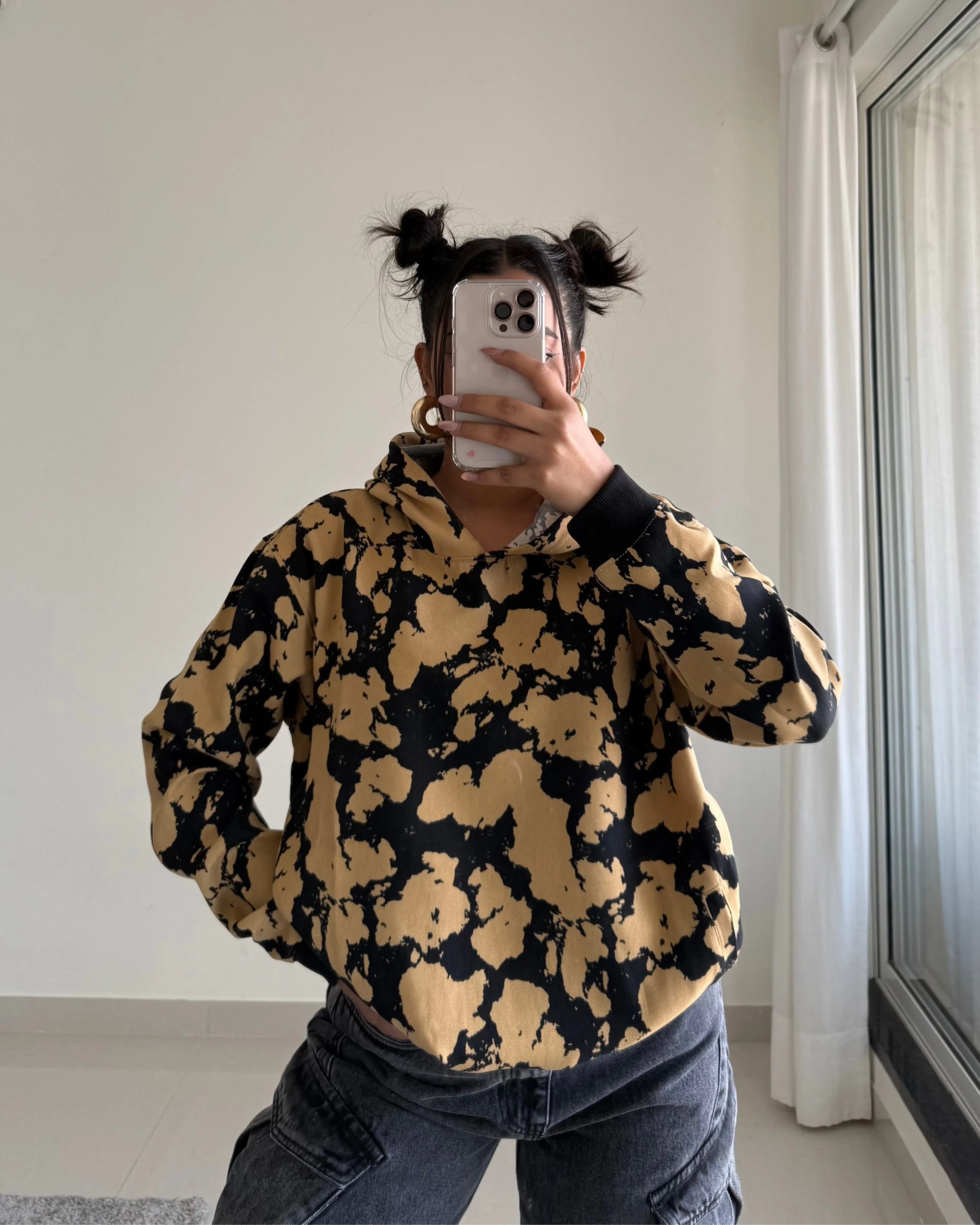 Cow Print Oversize Hoodie