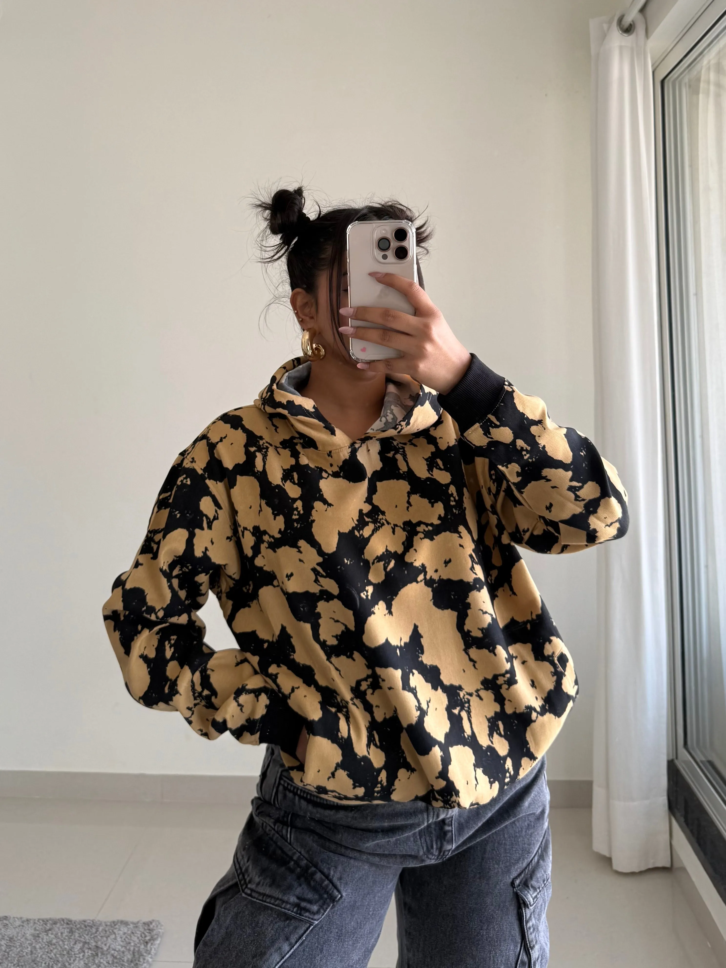 Cow Print Oversize Hoodie
