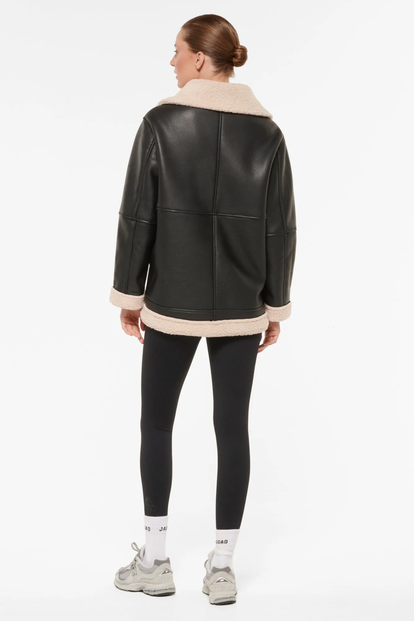 CRESCENT DOUBLE FACED COAT BLACK