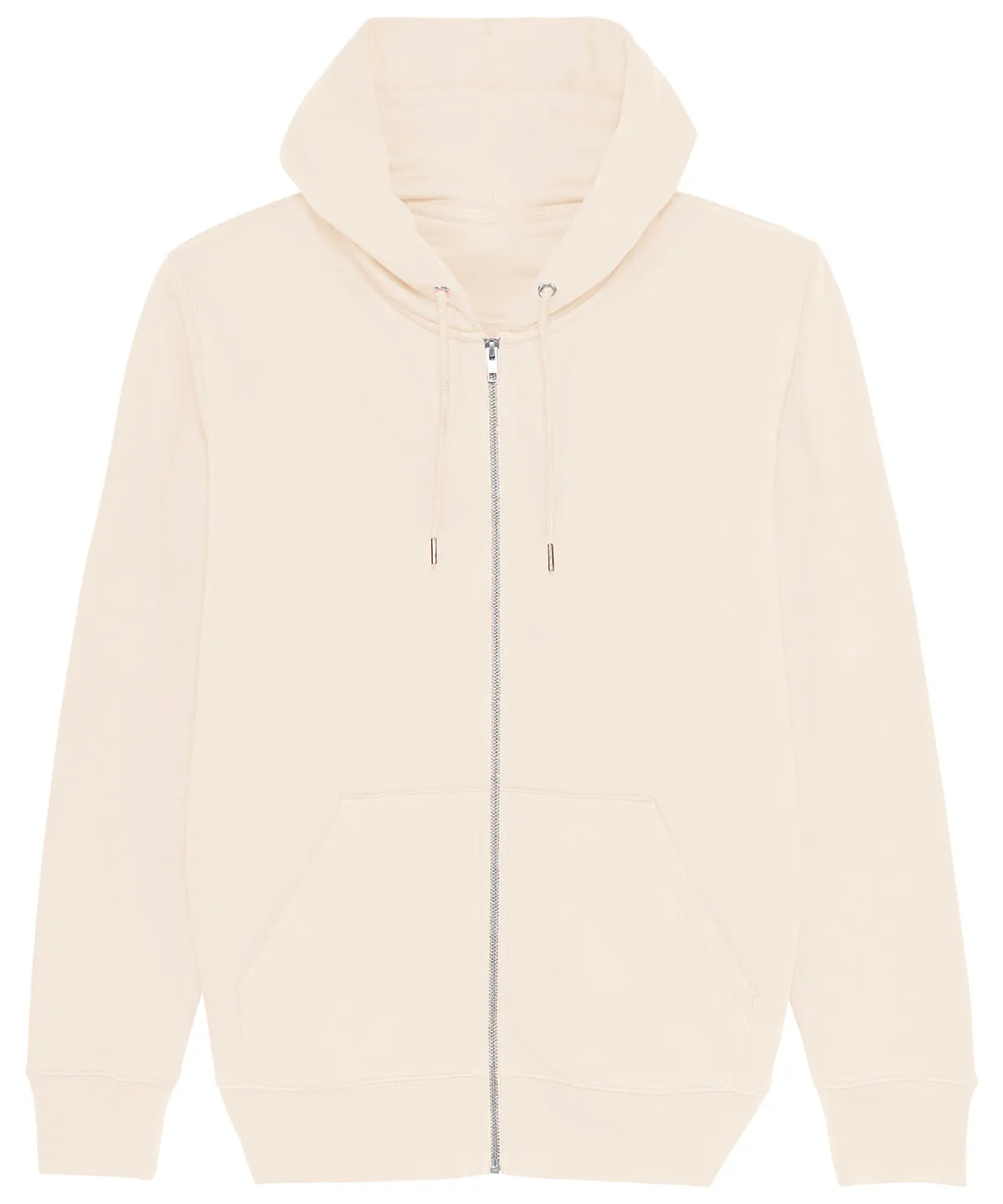 Cultivator unisex iconic zip-thru hoodie sweatshirt (STSM566) | Natural Raw