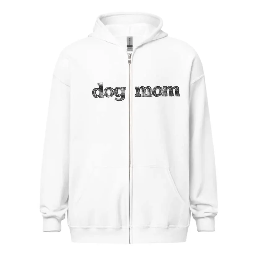 Dog Mom Crystal Hoodie | Crystal Design on Front