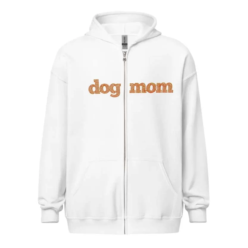 Dog Mom Crystal Hoodie | Crystal Design on Front