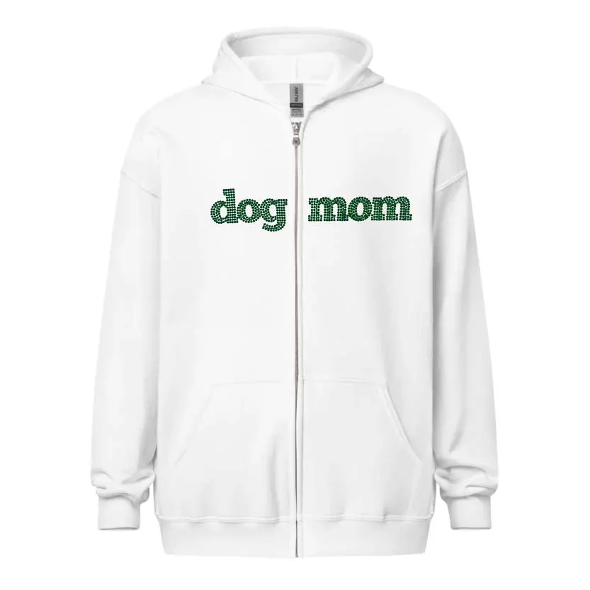 Dog Mom Crystal Hoodie | Crystal Design on Front