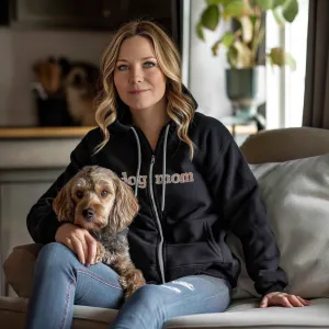Dog Mom Crystal Hoodie | Crystal Design on Front