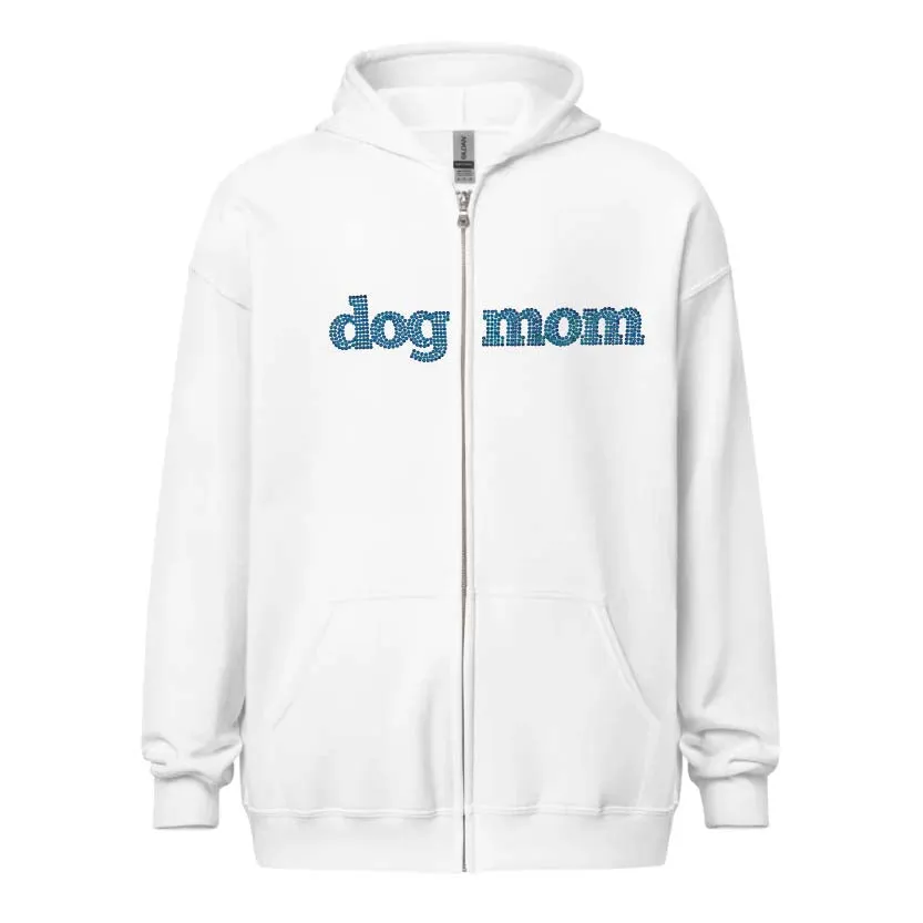 Dog Mom Crystal Hoodie | Crystal Design on Front