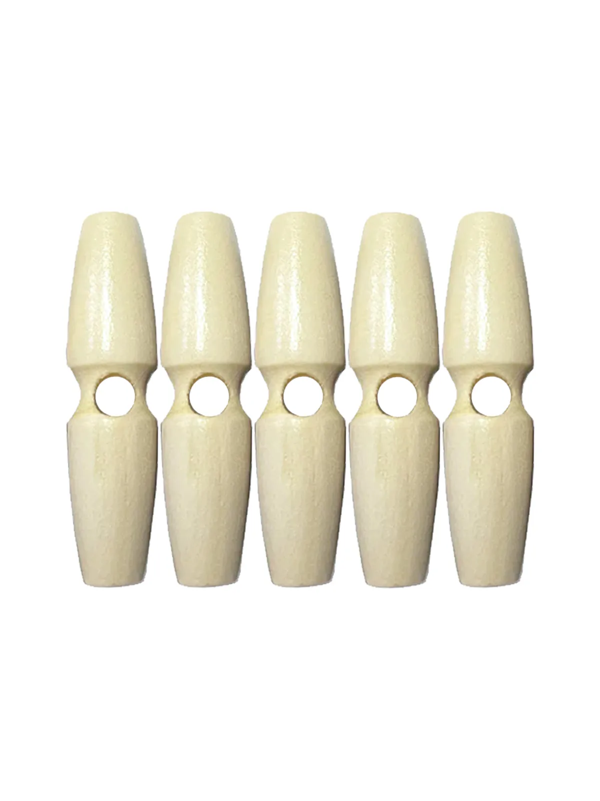 Fashion 1-Hole Oval Shape Wooden Toggle Button