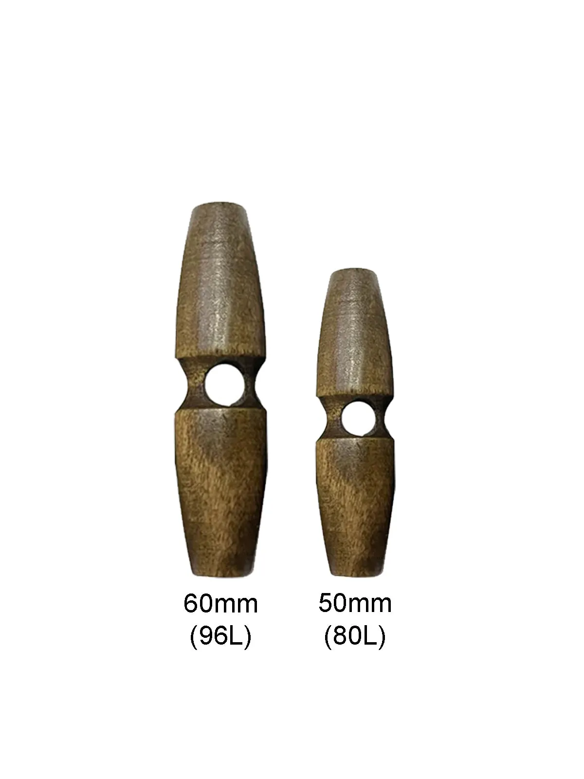 Fashion 1-Hole Oval Shape Wooden Toggle Button