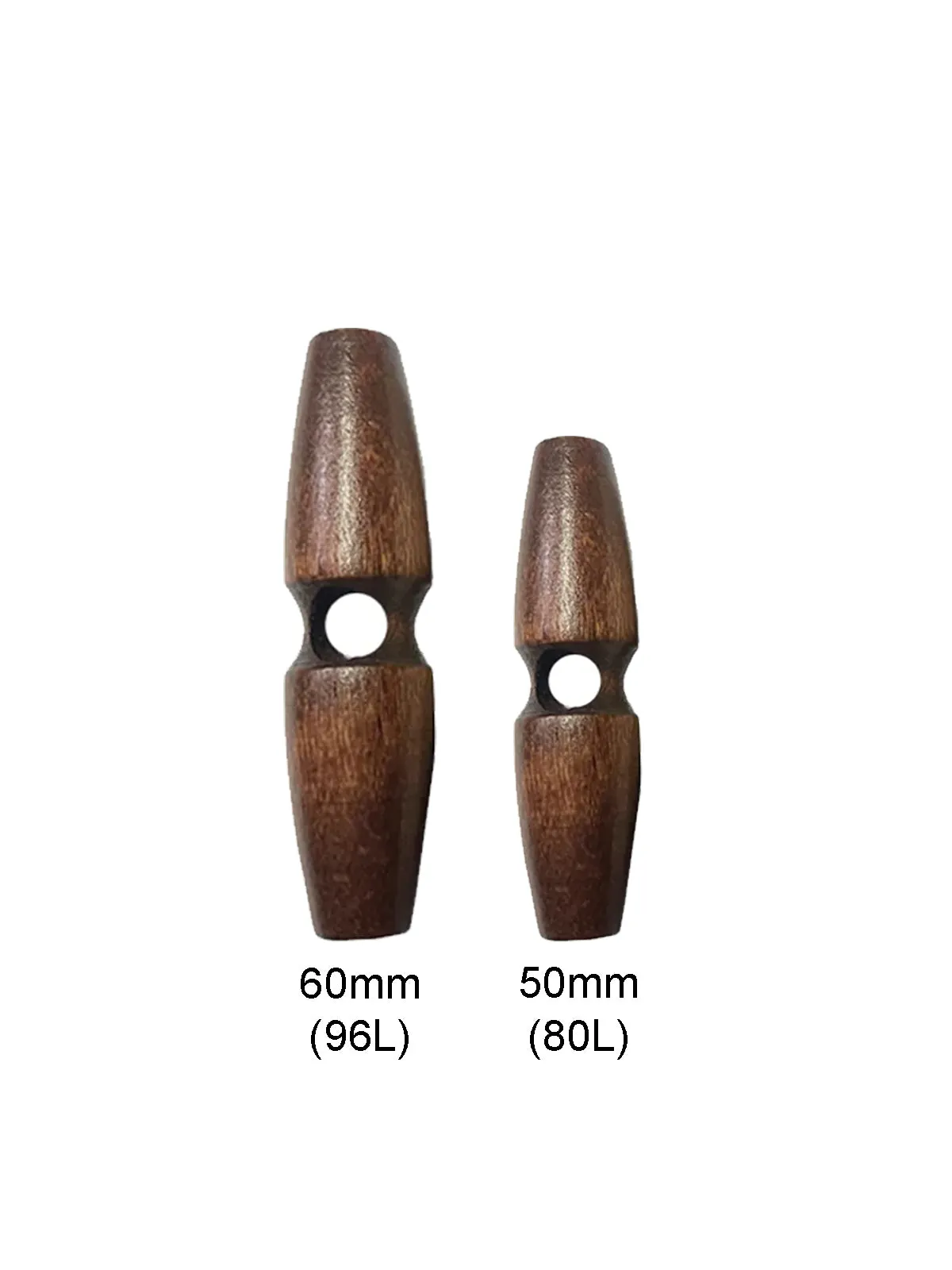 Fashion 1-Hole Oval Shape Wooden Toggle Button