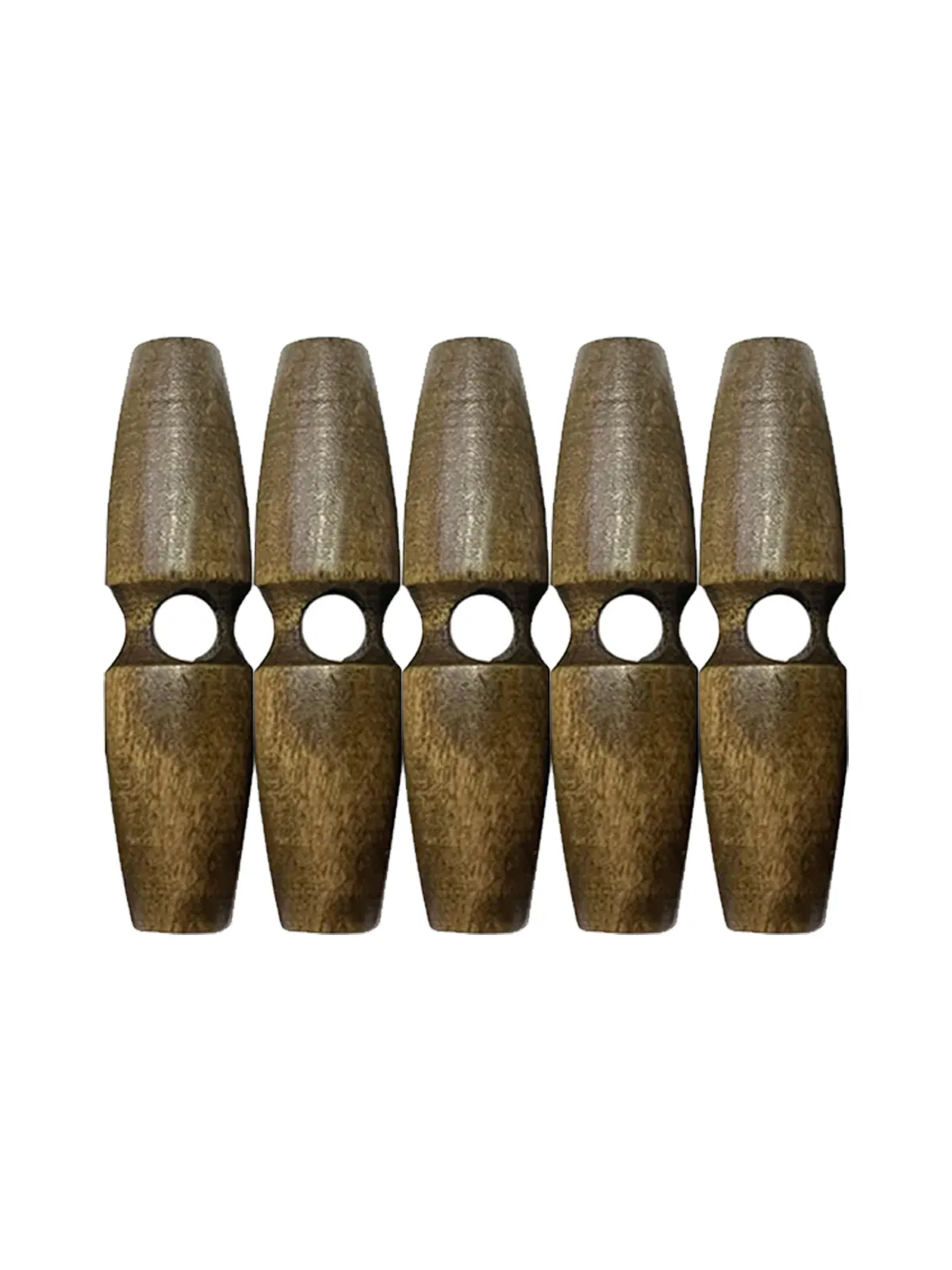 Fashion 1-Hole Oval Shape Wooden Toggle Button