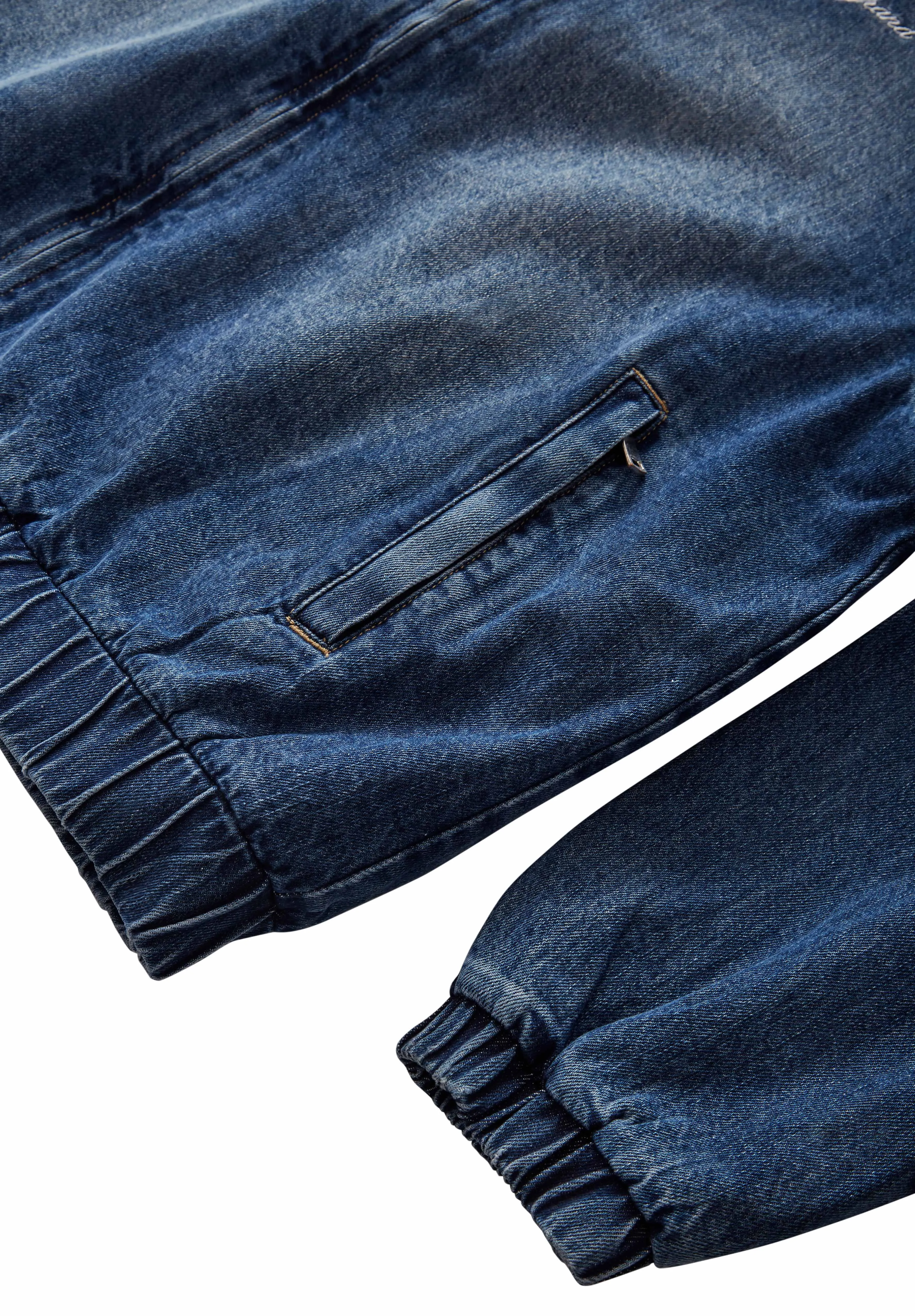 Grand Collection - Denim Sherpa Track Jacket