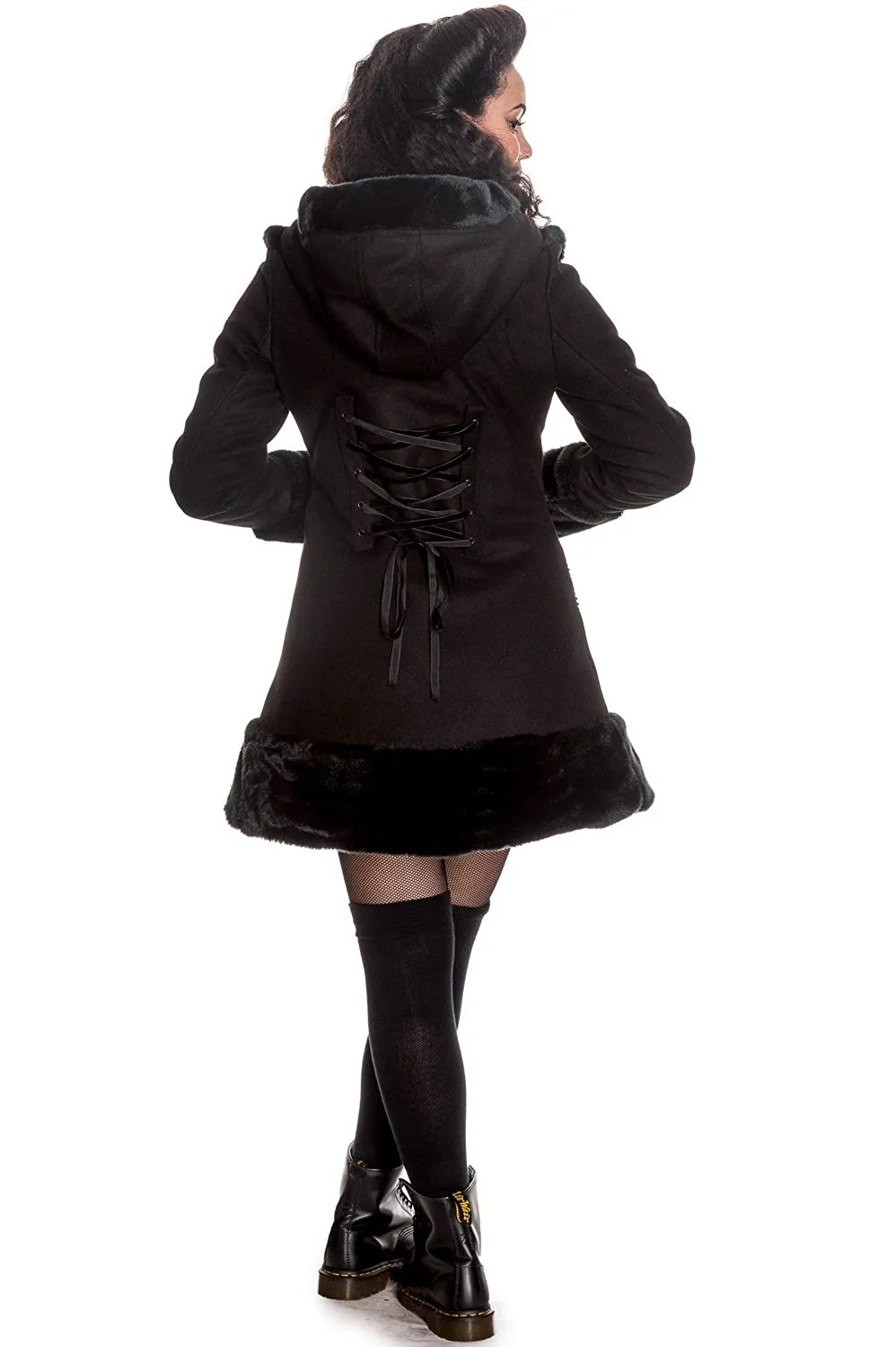 Hell Bunny Black Sarah Jane Coat