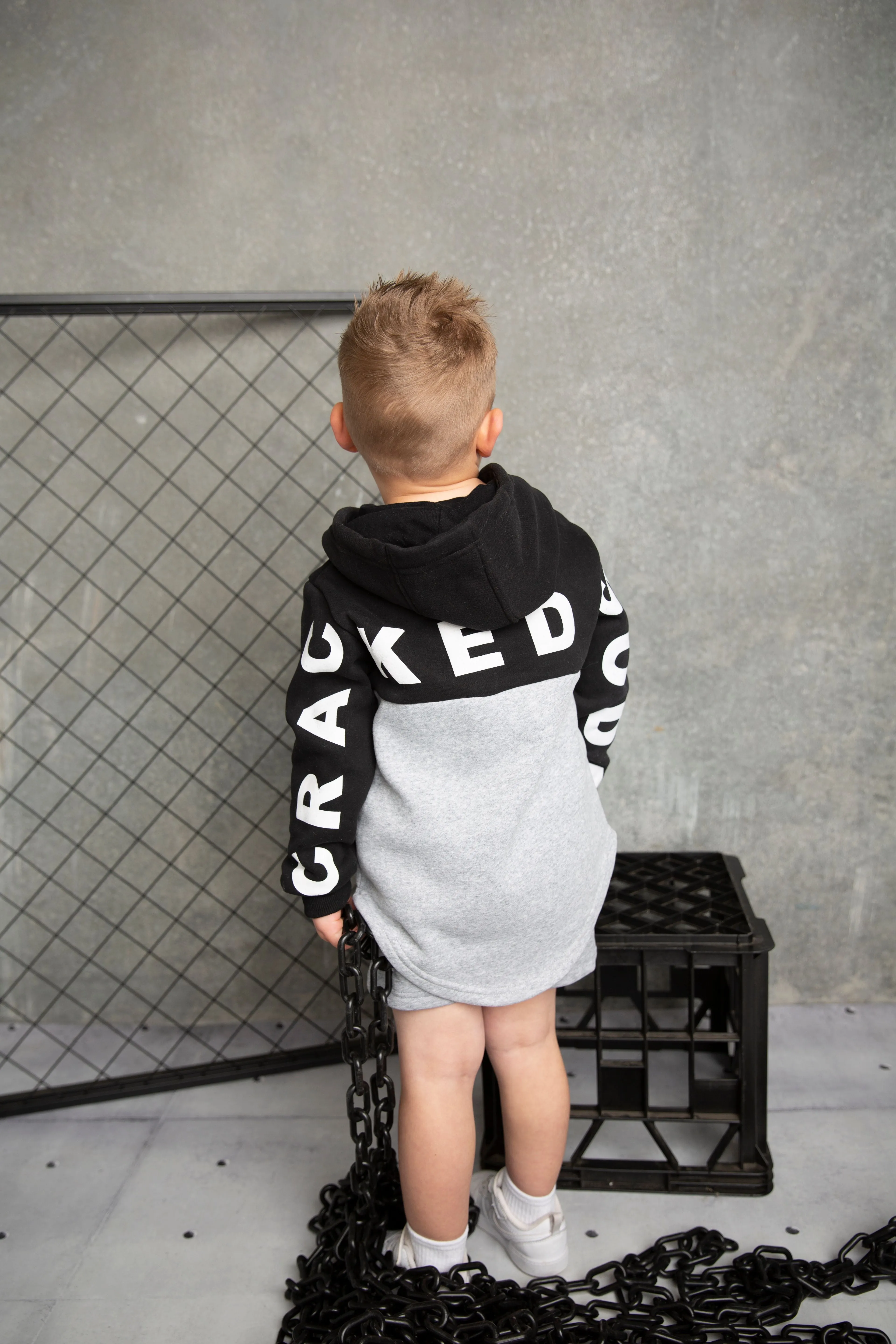 Hudson Detailed Hoodie - Black/Grey