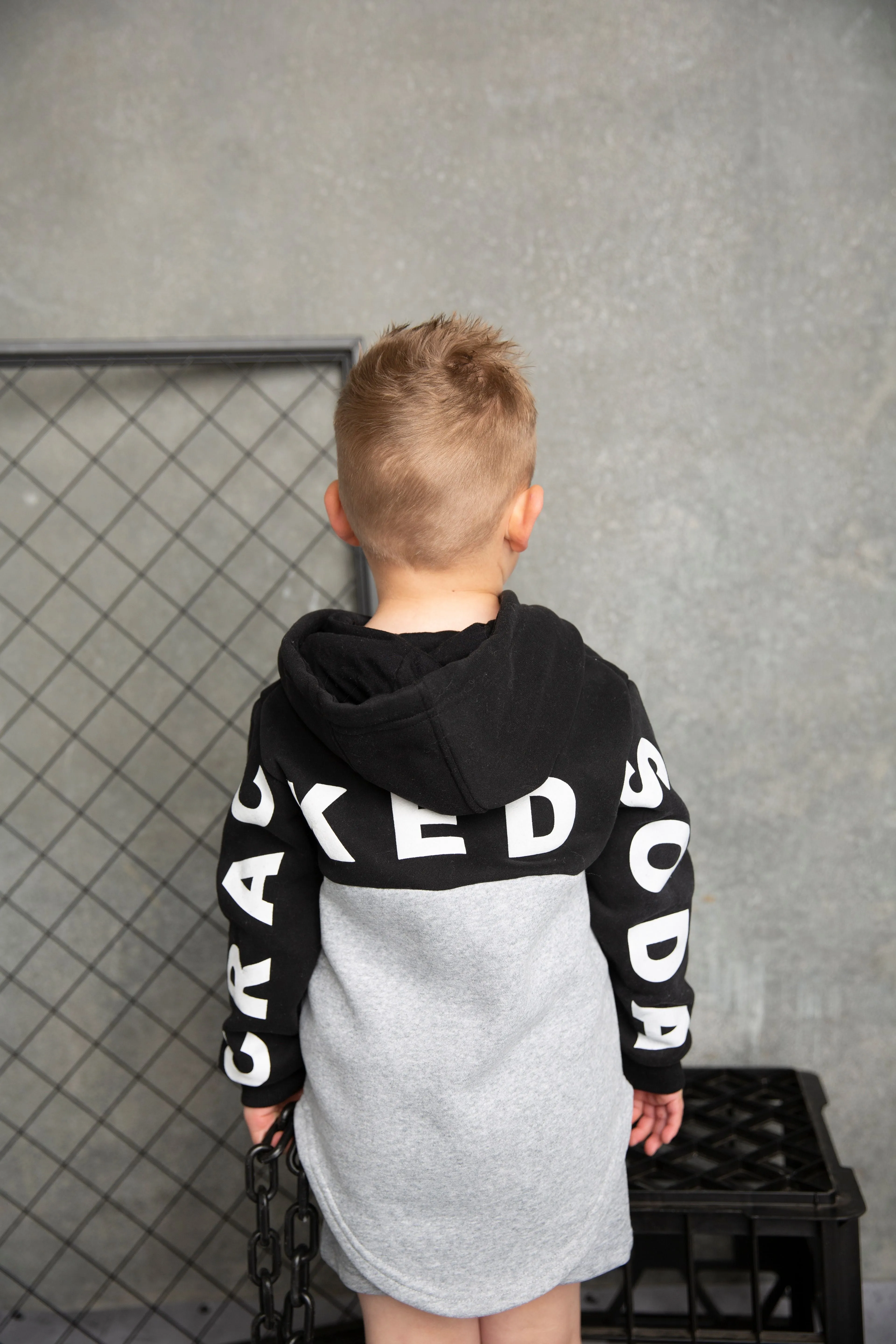 Hudson Detailed Hoodie - Black/Grey