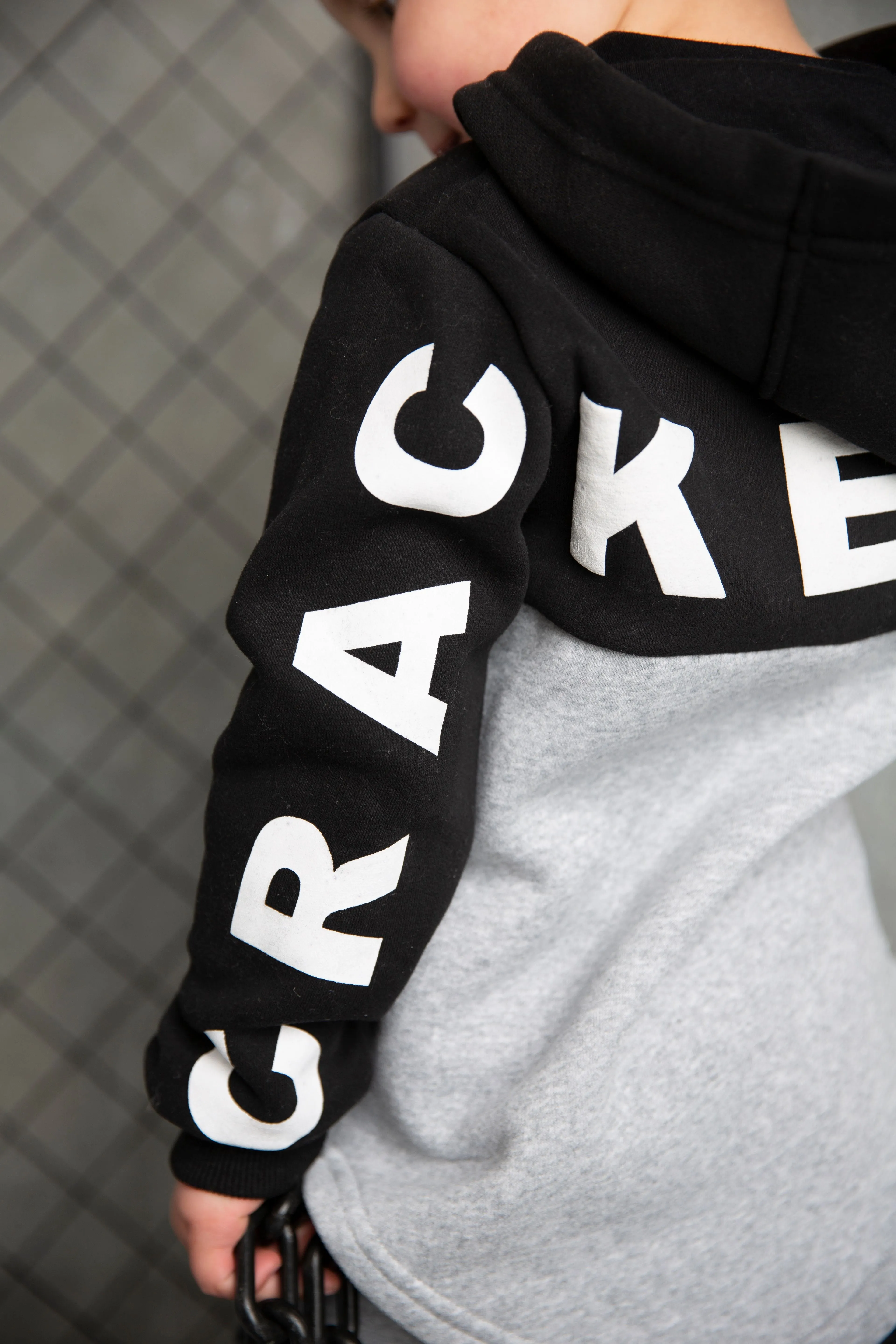 Hudson Detailed Hoodie - Black/Grey