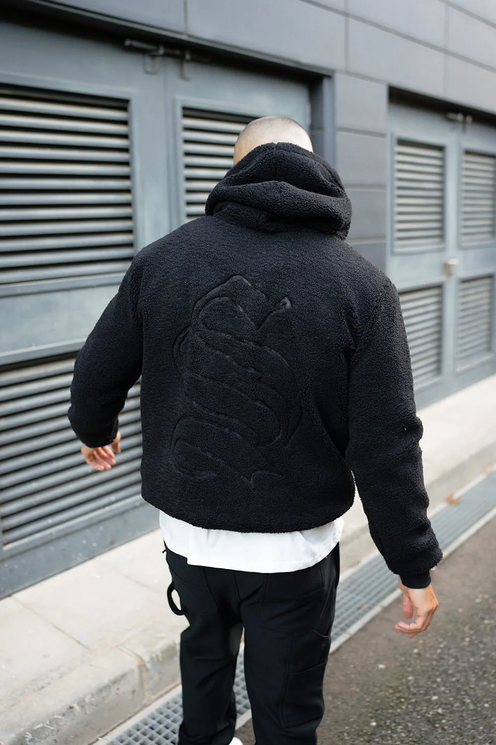 Ikon Borg Zip Hoodie - Black
