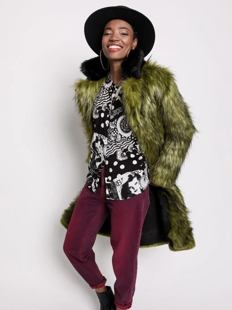 Jade Fox Faux Fur Calf Length Coat