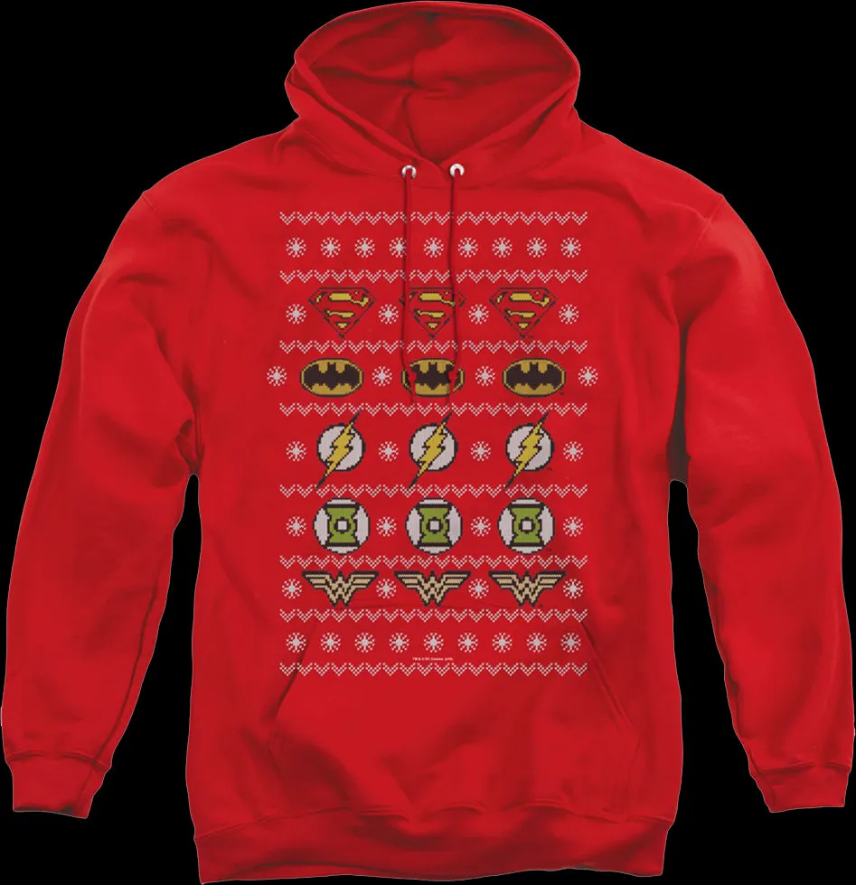 Justice League Ugly Faux Knit DC Comics Hoodie