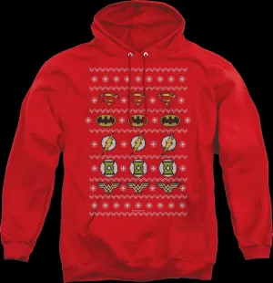 Justice League Ugly Faux Knit DC Comics Hoodie