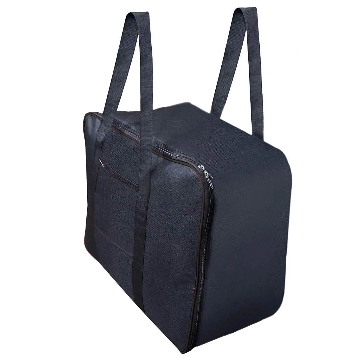 Kuber Industries 2 Pieces Rexine Jumbo Attachi Bag Travel Handbag Storage Carrying Bag, Blanket Cover, Duffle, Travel Multi-Purpose Bag (Black) CTKTC034732