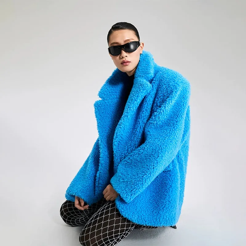LEDI W autumn winter blue coat - Piooe