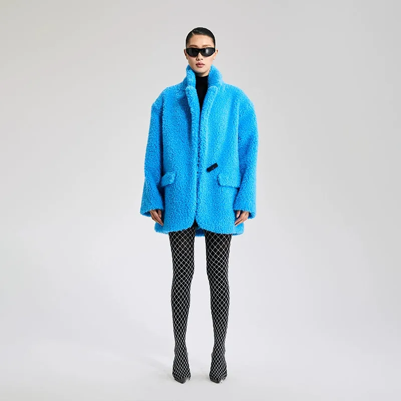 LEDI W autumn winter blue coat - Piooe