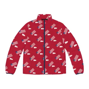 Liberia Flag/Map Men's Puffer Jacket