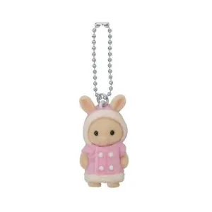 【limit 1】SylvanianFamilies｜Milk Rabbit Key Chain Duffle Coat Epoch Calico Critters