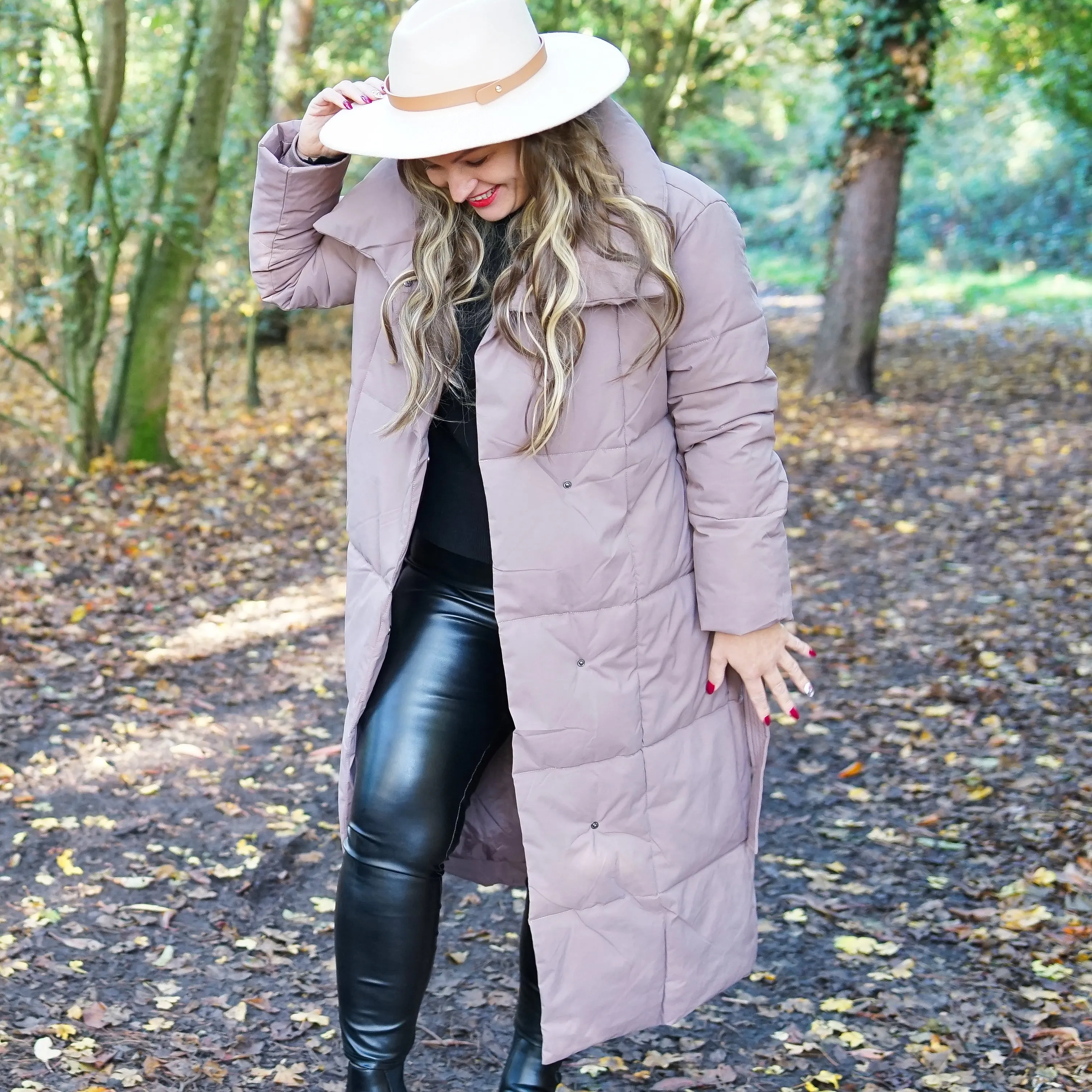 Maxi Longline Puffer Winter Jacket-Brown