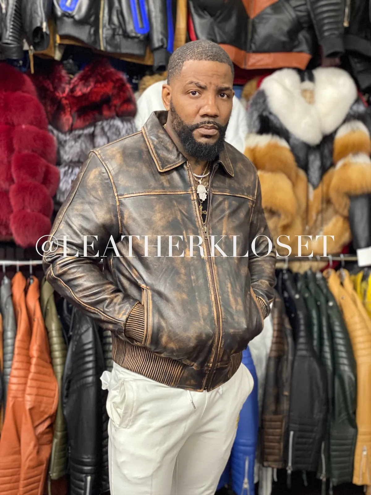 Men's Classic Baseball Leather Jacket [Brown Copper]