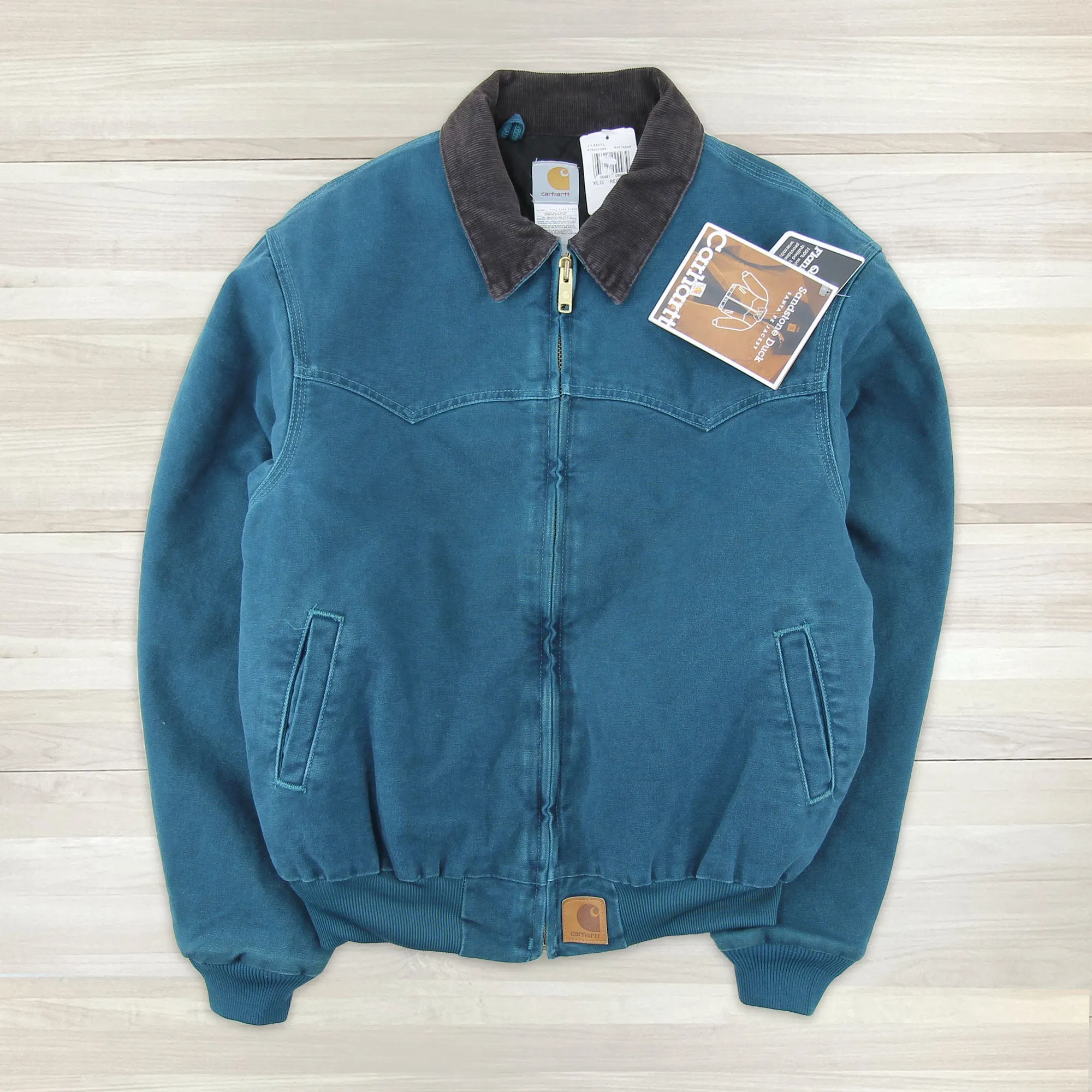 Men's Vintage Carhartt J14 DTL (Dark Teal) Santa Fe Jacket NWT - XL