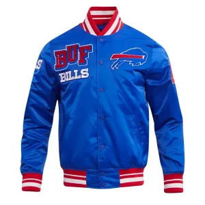 NFL BUFFALO BILLS RIBBED SATIN JACKET | NFL LEATHER JACKET