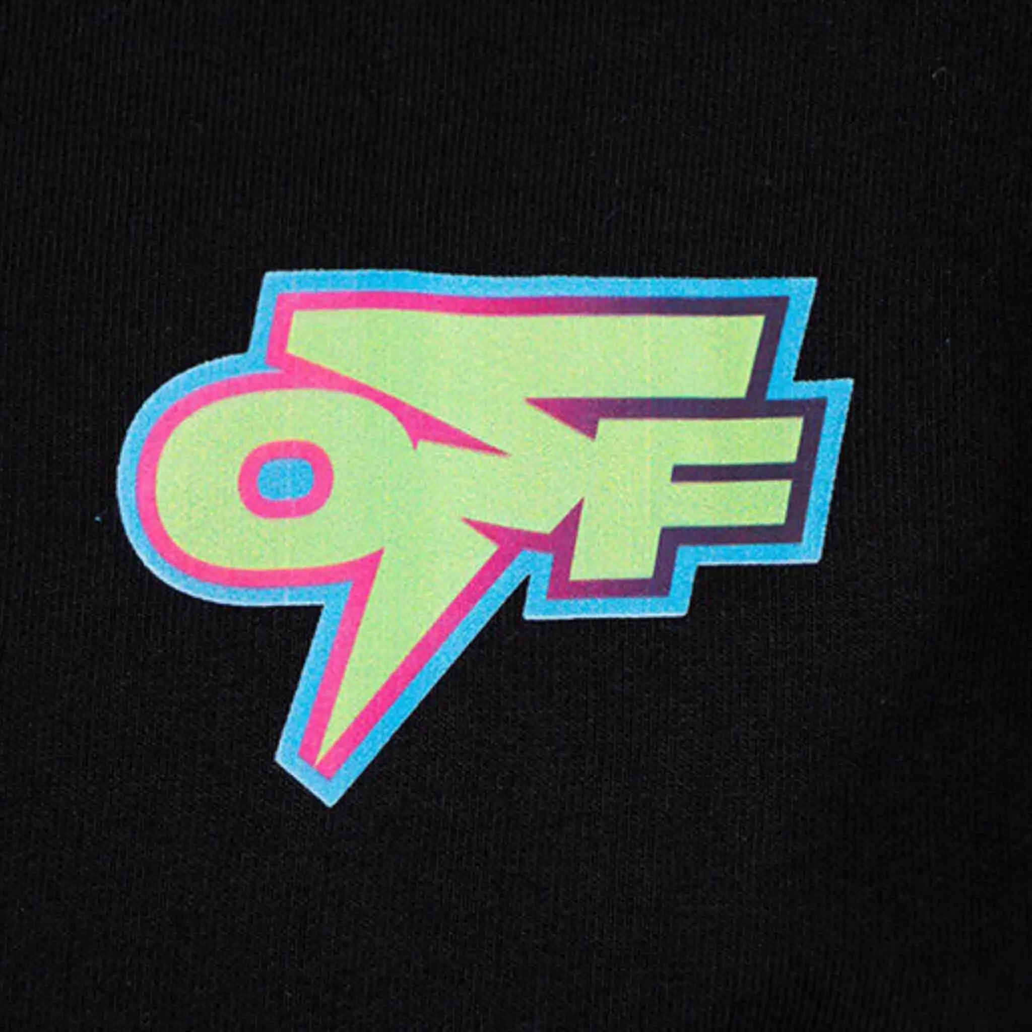 OFF-WHITE Degrade Thunder Skate Hoodie in Black
