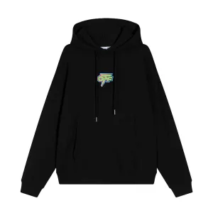 OFF-WHITE Degrade Thunder Skate Hoodie in Black