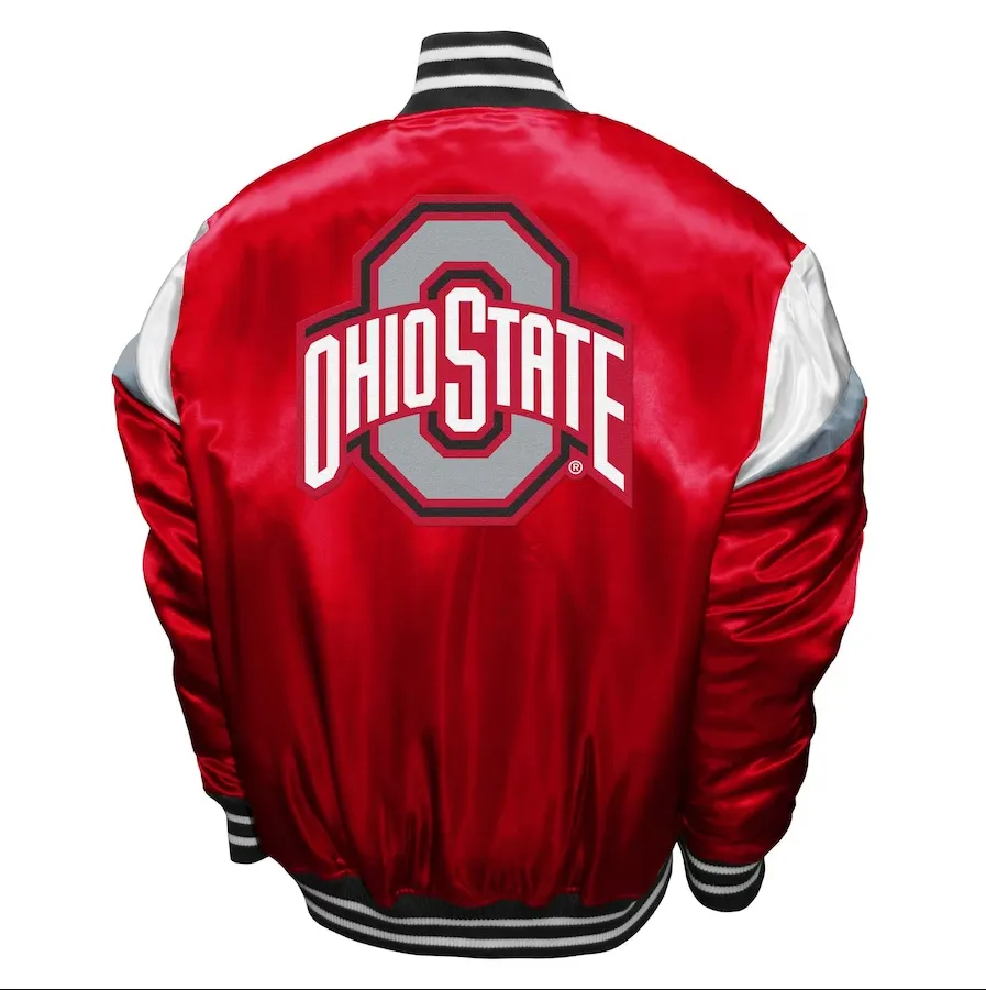 Ohio State Buckeyes Power Satin Full-Snap Jacket - Scarlet