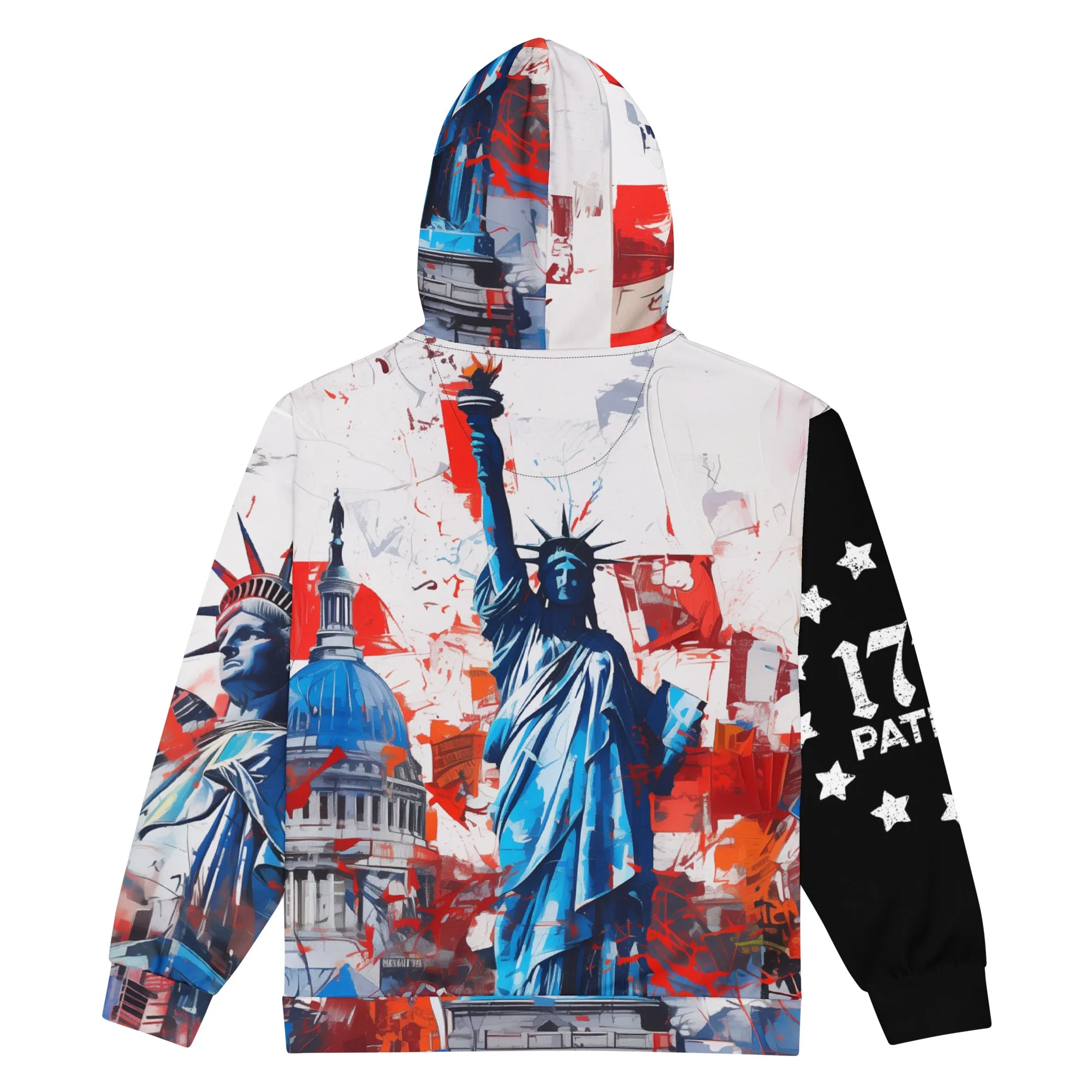 Patriotic Emblem 1776 – Unisex Liberty Zip Hoodie
